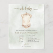 バジェットOhベビーボホベイビーシャワー招待状 (正面)