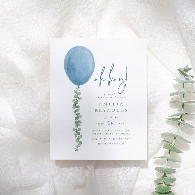 バジェットOhボーイユーカリプタスバルーンベイビーシャワー (クリエイターアップロード済み)