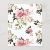 バジェットOh鹿の水の色ベビーシャワー招待状 (裏面)