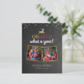 バジェットOh鹿タータンチェックChalkboard 2フォトホリデー (スタンド正面)