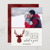 バジェットOh Deer What a Year Holiday (正面/裏面)