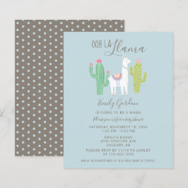 バジェットOoh La Llama赤ちゃんシャワーかわいいブルー&ブラウン