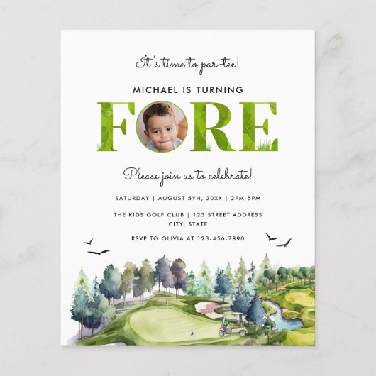 バジェットPar-tee 4th誕生日の最初の誕生日写真 (正面)