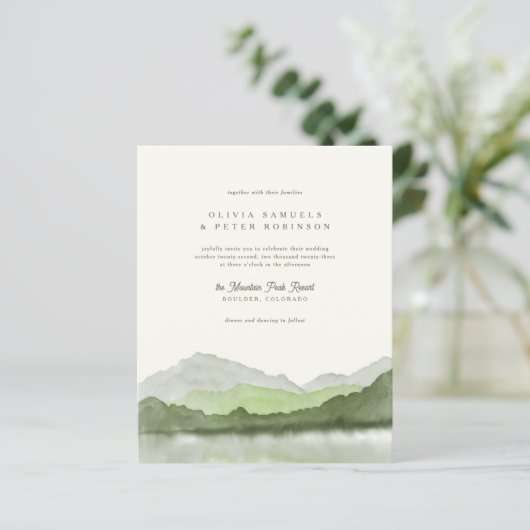 バジェットSage Boho Waterカラーマウンテンフォト結婚ズ (スタンド正面)