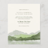 バジェットSage Boho Waterカラーマウンテンフォト結婚ズ (正面)