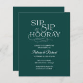 バジェットsipホレー婚約パーティ招待状 (正面/裏面)