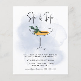 バジェットSIP & DIPカクテルプールパーティー