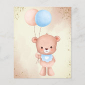 バジェットteddy bearバルーン予算ベビーシャワー (裏面)