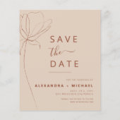 バジェットTerracotta Boho日付写真を保存 (裏面)