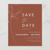 バジェットTerracotta Boho日付写真を保存 チラシ (正面)