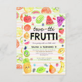 バジェットTWO-tti夏のフルーツ2nd誕生日 ノートカード (正面/裏面)