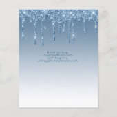 バジェットUnicorn赤ちゃんシャワー青い女の子かわいい (裏面)