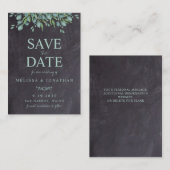 バジェッ素朴ト水彩緑の保存日 ノートカード (正面/裏面)