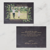 バジェ結婚ットのフ素朴ォト・グリーンリー ノートカード (正面/裏面)