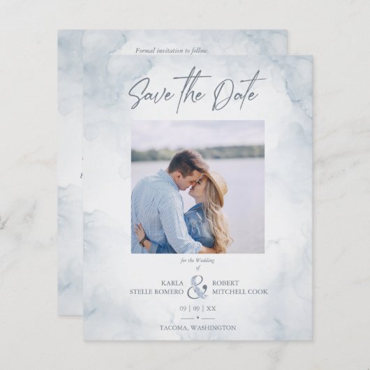 バジェ結婚ットの手絵を描の効果写真カップル (正面/裏面)