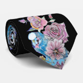 バジオウム青い黒い鳥メンズネックタイ ネクタイ (ロール)