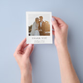 バジシンプルュエレガントーの写真結婚の感謝 チラシ (手)