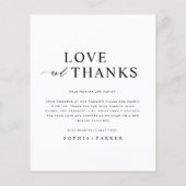 バジシンプルュモダンーフォト結婚のサンキューカード (裏面)