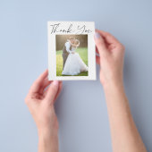 バジシンプルュ結婚モダンーの写真感謝していのあなた チラシ (手)