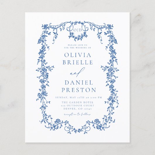 バジビクトリアンュフランスのー写真結婚ブルーエレガントズ (正面)