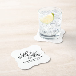 バジフレンドリーューカスタムデザインミセス結婚ズ ペーパーコースター