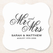 バジフレンドリーューカスタムデザインミセス結婚ズ ペーパーコースター (正面)