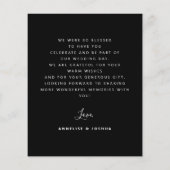 バジモダンュエレガント結婚写真の感謝していフライ チラシ (裏面)