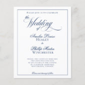 バジモダンュエレガント・ネイビー・ブルー結婚ホワイト (正面)