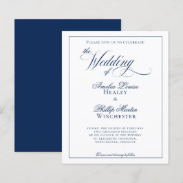 バジモダンュエレガント・ネイビー・ブルー結婚ホワイト