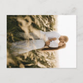 バジモダンュカジュアルーブラシ写真結婚の受信 インビテーションポストカード (裏面)