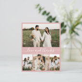 バジモダンュシンプルーの写真結婚のサンキューカード (スタンド正面)