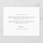 バジモダンュシンプルーの写真結婚の感謝 チラシ (裏面)