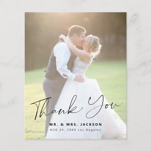 バジモダンュシンプルーの写真結婚は感謝していあなた (正面)