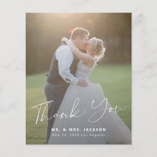 バジモダンュシンプルーの写真結婚は感謝していあなた チラシ (正面)