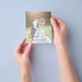 バジモダンュシンプルーの写真結婚は感謝していあなた チラシ (手)