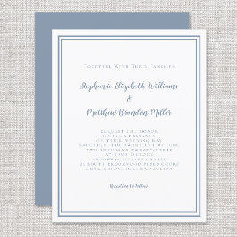 バジモダンュシンプルー結婚式招待状