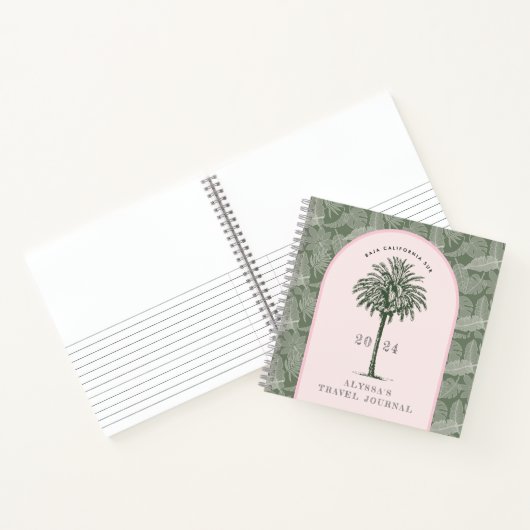 バジャカリフォルニアシュル | パームツリートラベルジャーナル ノートブック (内部)