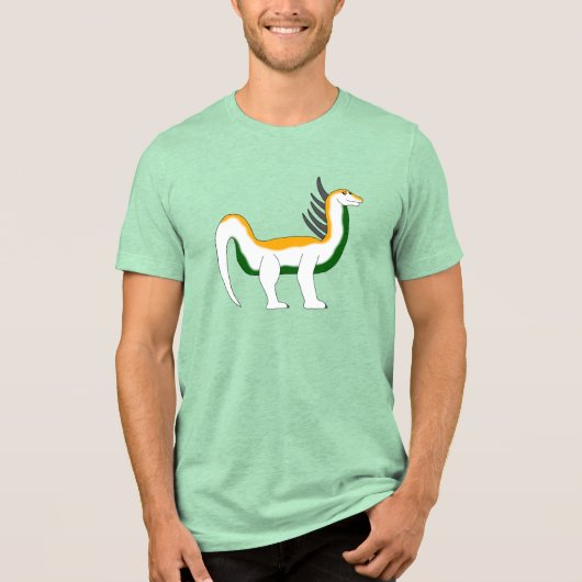 バジャダサウルス恐竜大人Tシャツ トライブレンドTシャツ (正面)