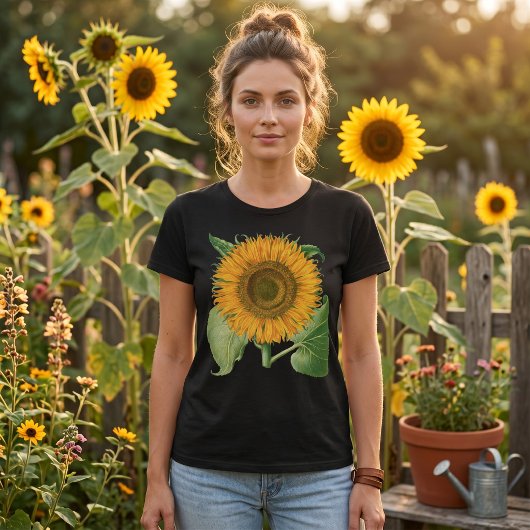 バジリウス・ベスラーによるヴィンテージのひまわり Tシャツ