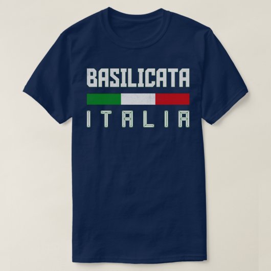 バジリカタイタリアタイポグラフィデザイン Tシャツ (デザイン正面)