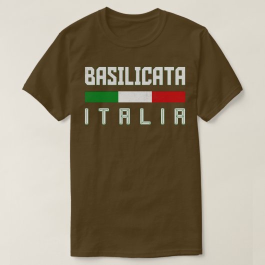 バジリカタイタリアタイポグラフィデザイン Tシャツ (デザイン正面)