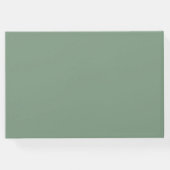 バジルかわいらしグリーン&ホワイトデイジーズ結婚 ゲストブック (裏面)