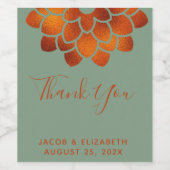 バジルのドラマチックな結婚銅花 ワインラベル (シングルラベル)