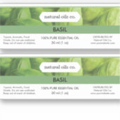 バジルエッセンシャル油フレグランスボトルラベル シール (正面)