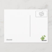 バジルガーデンウォーターカラーハーブアートペストニンニク ポストカード (裏面)