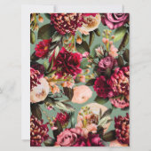 バジルグリーンの菊 招待状 (裏面)