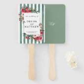 バジルグリーン結婚式招待状 ハンドファン (正面&裏面)