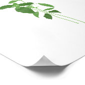 バジルステムイラストレーション | ハーブズキッチンウォールアート ポスター (角)