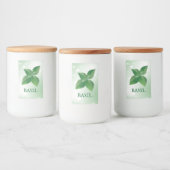 バジルハーブのラベル フードラベル (ボトル)