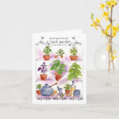 バジルハーブガーデンペストオリーブ油ノートカード カード (黄色い花)